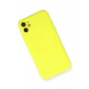 Mey İthalat®   iPhone 11 Kılıf Nano içi Kadife Silikon - Sarı