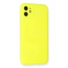 Mey İthalat®   iPhone 11 Kılıf Nano içi Kadife Silikon - Sarı