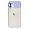 Mey İthalat®  iPhone 11 Kılıf Palm Buzlu Kamera Sürgülü Silikon - Lila