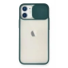 Mey İthalat®  iPhone 11 Kılıf Palm Buzlu Kamera Sürgülü Silikon - Yeşil
