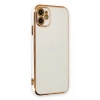 Mey İthalat®  iPhone 11 Kılıf Volet Silikon - Beyaz