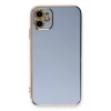 Mey İthalat®  iPhone 11 Kılıf Volet Silikon - Mavi