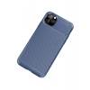 Mey İthalat®  iPhone 11 Pro Kılıf Auto Focus Karbon Kapak - Lacivert