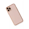 Mey İthalat®  iPhone 11 Pro Kılıf Coco Deri Silikon Kapak - Pembe