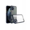 Mey İthalat®  iPhone 11 Pro Kılıf Miami Şeffaf Silikon - Lacivert