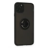 Mey İthalat®  iPhone 11 Pro Kılıf Montreal Yüzüklü Silikon Kapak - Siyah