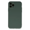 Mey İthalat®  iPhone 11 Pro Kılıf Nano içi Kadife Silikon - Koyu Yeşil