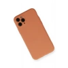 Mey İthalat®  iPhone 11 Pro Kılıf Nano içi Kadife Silikon - Mat Turuncu