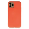 Mey İthalat®  iPhone 11 Pro Kılıf Nano içi Kadife Silikon - Turuncu