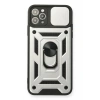 Mey İthalat®  iPhone 11 Pro Kılıf Pars Lens Yüzüklü Silikon - Gümüş