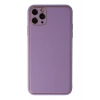 Mey İthalat®  iPhone 11 Pro Max Kılıf Coco Deri Silikon Kapak - Lila