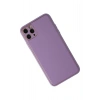 Mey İthalat®  iPhone 11 Pro Max Kılıf Coco Deri Silikon Kapak - Lila