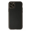 Mey İthalat®  iPhone 11 Pro Max Kılıf Coco Deri Silikon Kapak - Siyah