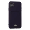 Mey İthalat®   iPhone 11 Pro Max Kılıf Kelvin Kartvizitli Silikon - Derin Mor