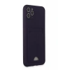 Mey İthalat®   iPhone 11 Pro Max Kılıf Kelvin Kartvizitli Silikon - Derin Mor