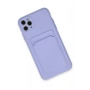 Mey İthalat®  iPhone 11 Pro Max Kılıf Kelvin Kartvizitli Silikon - Lila