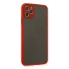 Mey İthalat®  iPhone 11 Pro Max Kılıf Montreal Silikon Kapak - Kırmızı