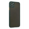 Mey İthalat®  iPhone 11 Pro Max Kılıf Montreal Silikon Kapak - Yeşil
