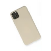 Mey İthalat®  iPhone 11 Pro Max Kılıf Nano içi Kadife Silikon - Bej