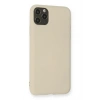 Mey İthalat®  iPhone 11 Pro Max Kılıf Nano içi Kadife Silikon - Bej