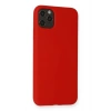 Mey İthalat®  iPhone 11 Pro Max Kılıf Nano içi Kadife Silikon - Kırmızı