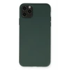 Mey İthalat®  iPhone 11 Pro Max Kılıf Nano içi Kadife Silikon - Koyu Yeşil