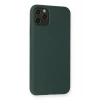 Mey İthalat®  iPhone 11 Pro Max Kılıf Nano içi Kadife Silikon - Koyu Yeşil