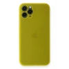 Mey İthalat® iPhone 11 Pro Max Kılıf PP Ultra İnce Kapak - Sarı