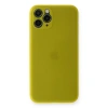 Mey İthalat® iPhone 11 Pro Max Kılıf PP Ultra İnce Kapak - Sarı