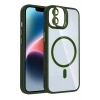 Mey İthalat®   iPhone 11 Remim Lensli Magsafe Standlı Kapak - Koyu Yeşil
