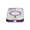 Mey İthalat®  iPhone 12 Hilton Magsafe Kapak - Derin Mor