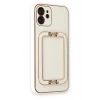 Mey İthalat®  iPhone 12 Kılıf Coco Elit Kapak - Beyaz