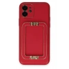 Mey İthalat®  iPhone 12 Kılıf Coco Elit Kapak - Kırmızı
