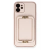 Mey İthalat®  iPhone 12 Kılıf Coco Elit Kapak - Pudra