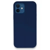 Mey İthalat®  iPhone 12 Kılıf Lansman Legant Silikon - Lacivert