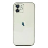 Mey İthalat®  iPhone 12 Kılıf  Lensli Silikon - Gümüş