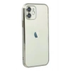 Mey İthalat®  iPhone 12 Kılıf  Lensli Silikon - Gümüş