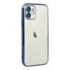 Mey İthalat®  iPhone 12 Kılıf  Lensli Silikon - Lacivert