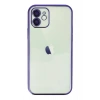 Mey İthalat®  iPhone 12 Kılıf  Lensli Silikon - Mor