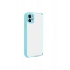 Mey İthalat®  iPhone 12 Kılıf Montreal Silikon Kapak - Turkuaz