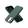 Mey İthalat®  iPhone 12 Kılıf Nano içi Kadife Silikon - Koyu Yeşil