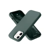 Mey İthalat®  iPhone 12 Kılıf Nano içi Kadife Silikon - Koyu Yeşil