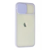 Mey İthalat® iPhone 12 Kılıf Palm Buzlu Kamera Sürgülü Silikon - Lila