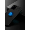 Mey İthalat® iPhone 12 Kılıf Range Yüzüklü Silikon - Siyah-Mavi