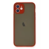 Mey İthalat®  iPhone 12 Mini Kılıf Montreal Silikon Kapak - Kırmızı