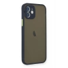 Mey İthalat®  iPhone 12 Mini Kılıf Montreal Silikon Kapak - Lacivert