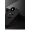 Mey İthalat® iPhone 12 Mini Kılıf Range Yüzüklü Silikon - Siyah