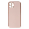 Mey İthalat®  iPhone 12 Pro Kılıf Coco Deri Silikon Kapak - Pembe