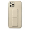 Mey İthalat®  iPhone 12 Pro Kılıf Coco Deri Standlı Kapak - Beyaz