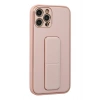 Mey İthalat®  iPhone 12 Pro Kılıf Coco Deri Standlı Kapak - Pembe